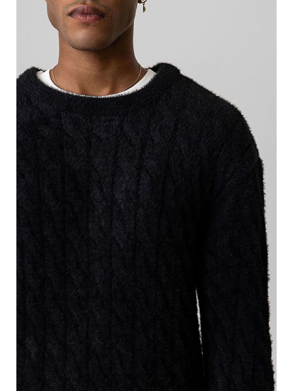 Oversize Triko Kazak Siyah-4