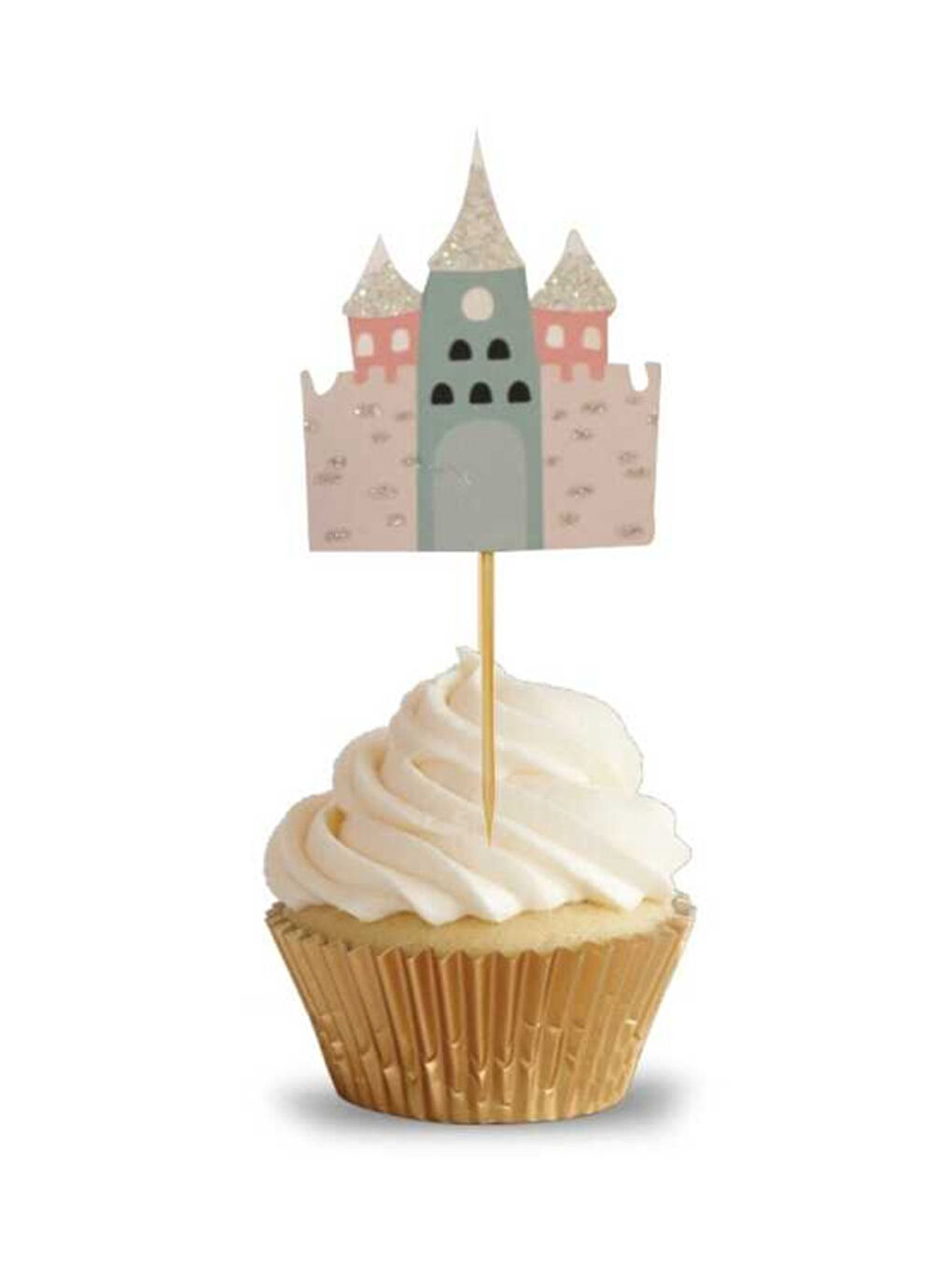 Karışık Çok Renkli Şato ve Prenses Figürlü 10'lu Kürdan Set-2