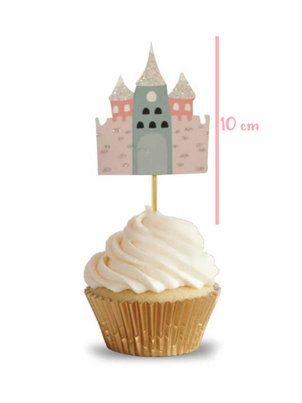 Karışık Çok Renkli Şato ve Prenses Figürlü 10'lu Kürdan Set-3