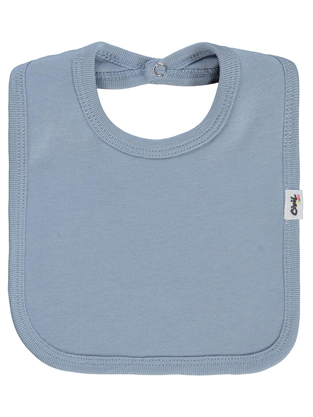 Baby Arkadan Çıtçıtlı Unisex Mama Önlük - Mavi Standart-2