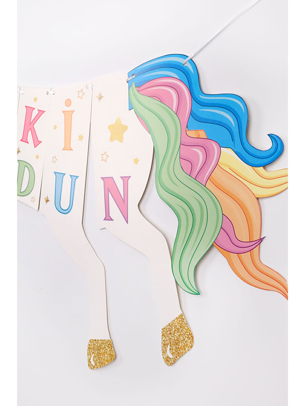 Karışık Çok Renkli Happy Birthday Banner-3