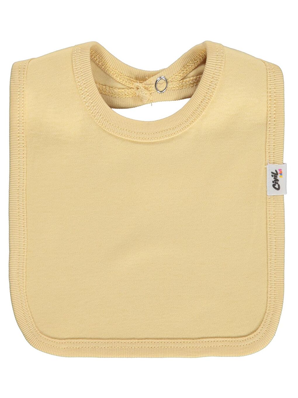 Baby Arkadan Çıtçıtlı Unisex Mama Önlük - Sarı Standart-1