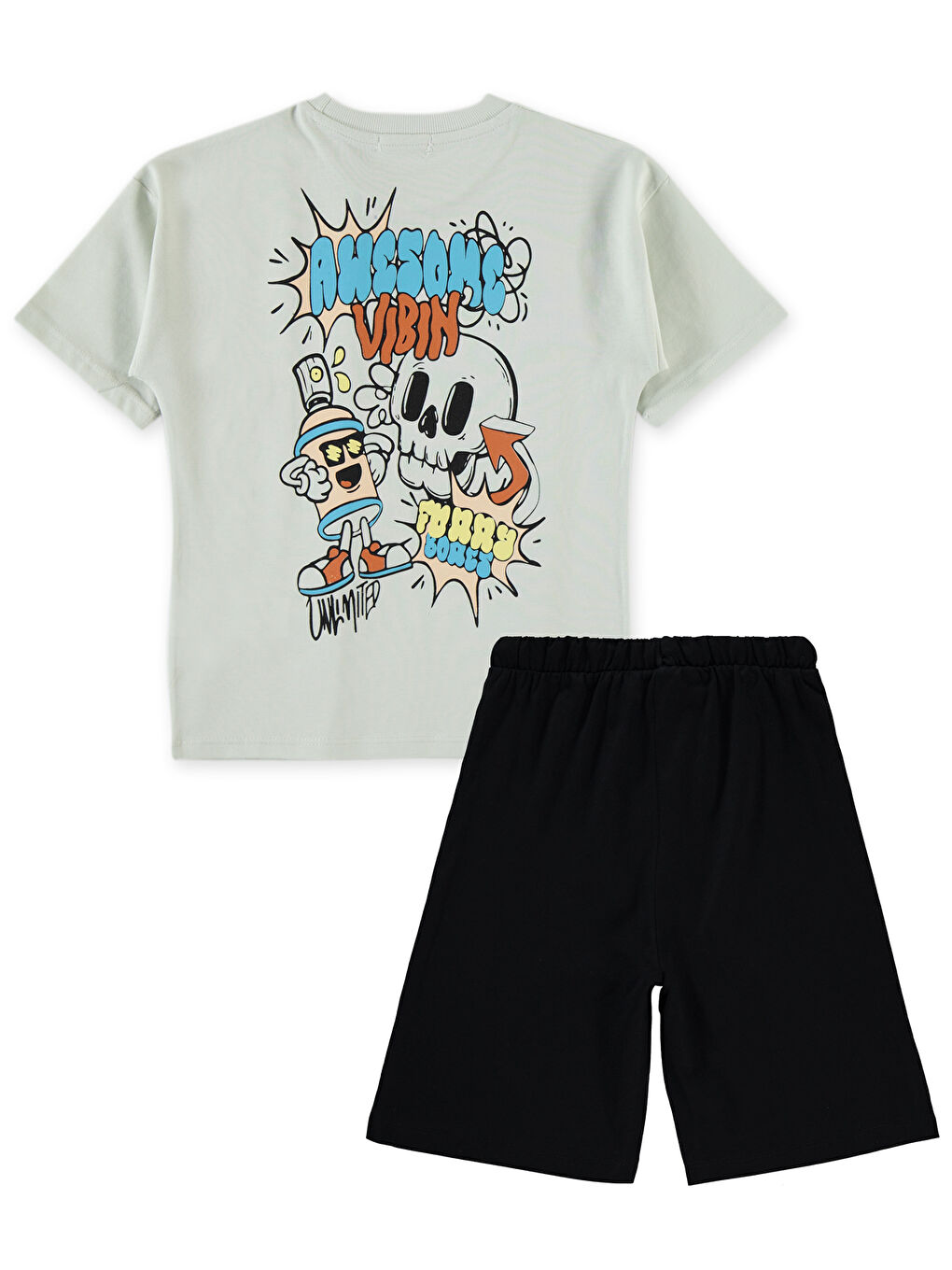 Boys Erkek Çocuk Takımı 6-9 Yaş Açık Gri-1