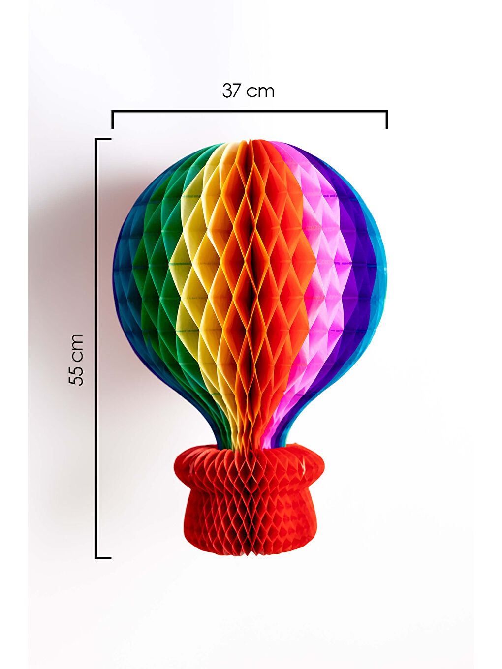 Karışık Çok Renkli Petek Hava Balonu Süsü-1