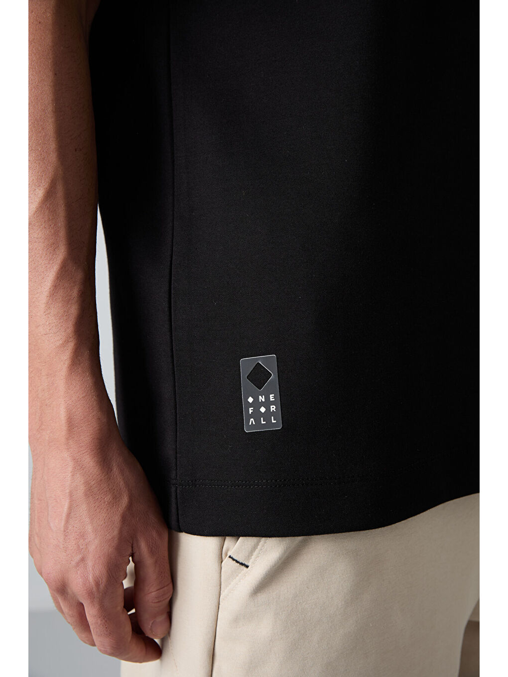 Siyah Pamuklu Kalın Yumuşak Dokulu Oversize Fit Baskılı Erkek Tişört - 88325-4