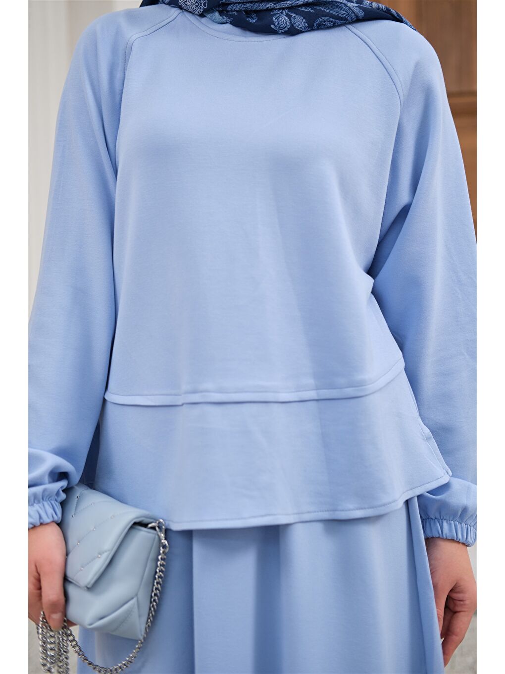 Kadın Etekli Takım Buz Mavi-4