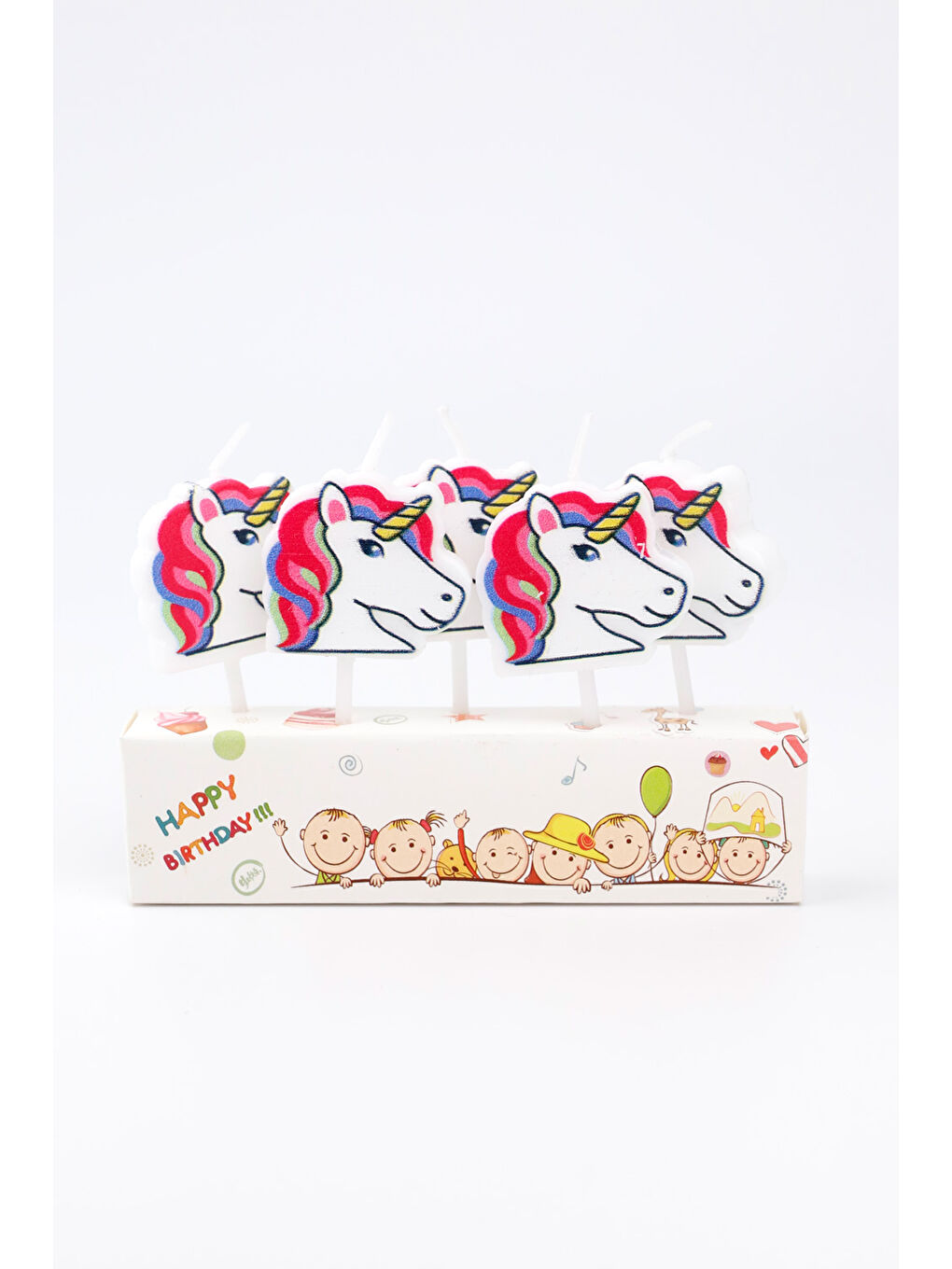 Beyaz Figürlü 5'li Mum