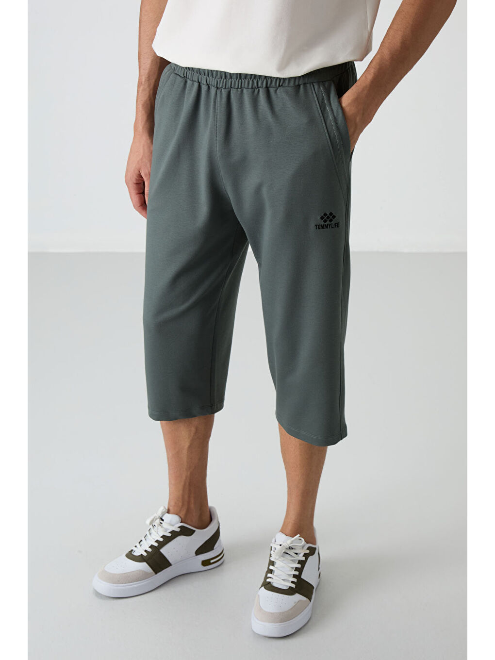 Standart Fit 3lü Paket Siyah-Haki-Gri Melanj Erkek Kapri - 83102-4