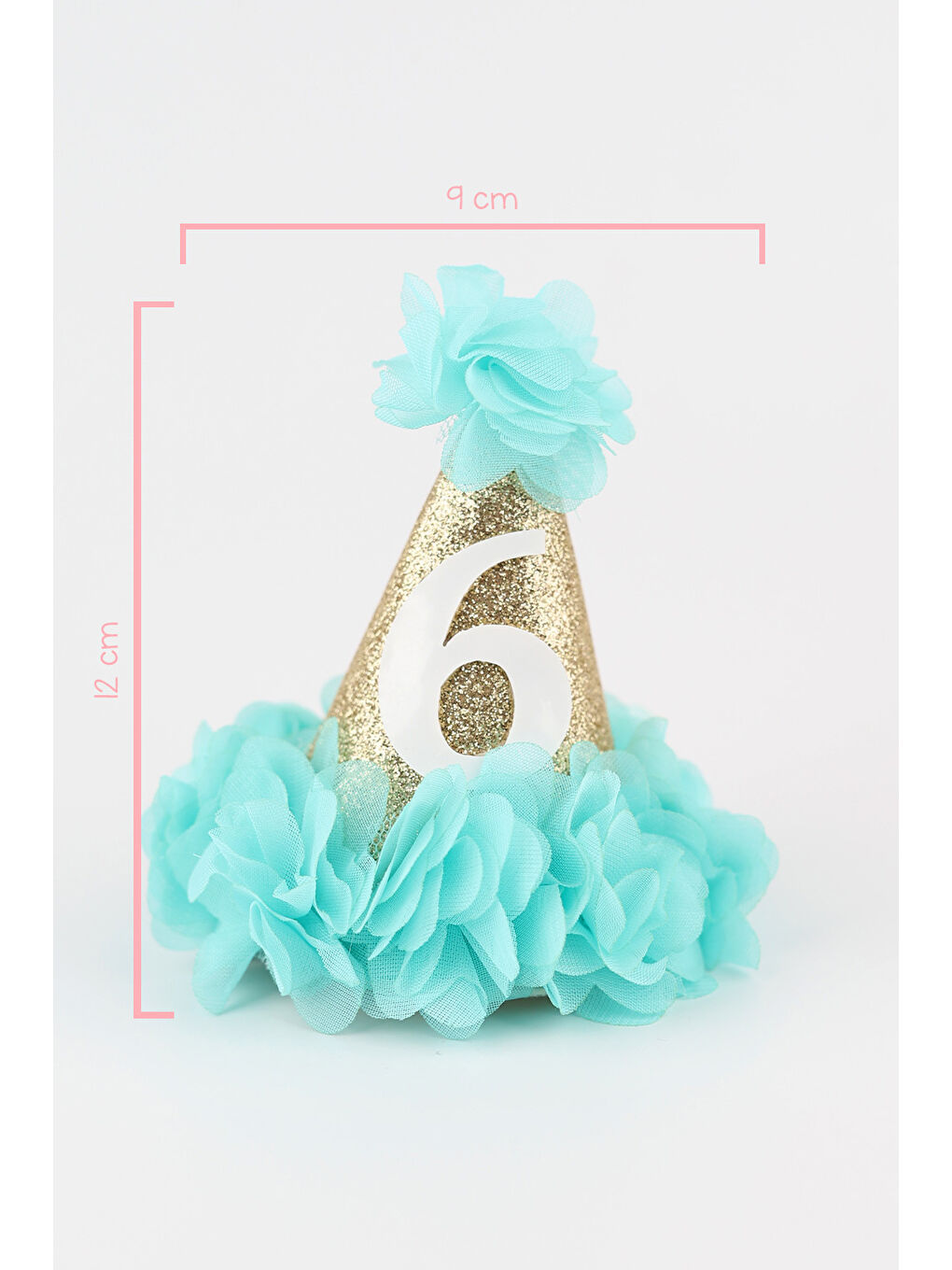 Yeşil Mint 6 Yaş Huni Doğum Günü Klips Toka-2