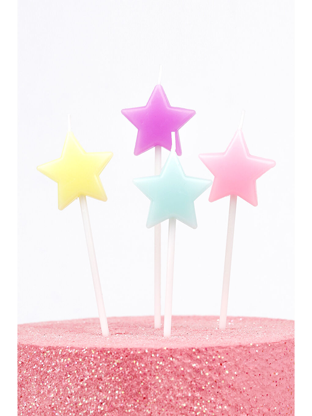 Karışık Çok Renkli 4'lü Yıldız Mum