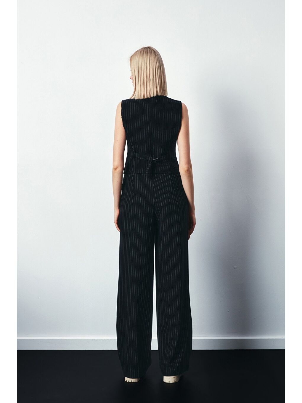 Düğmeli Yelek - Siyah-4