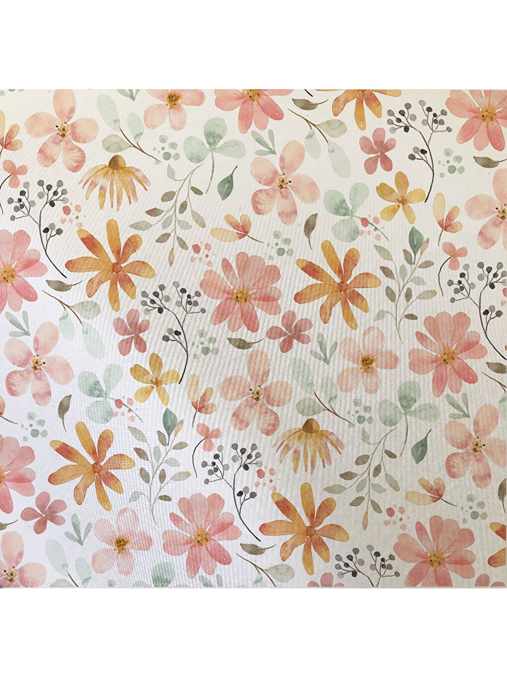 Karışık Çiçek Desenli Çarşafsız 2 li Takım Baskılı Tek Kişilik Nevresim Takımı 160x220 cm-2