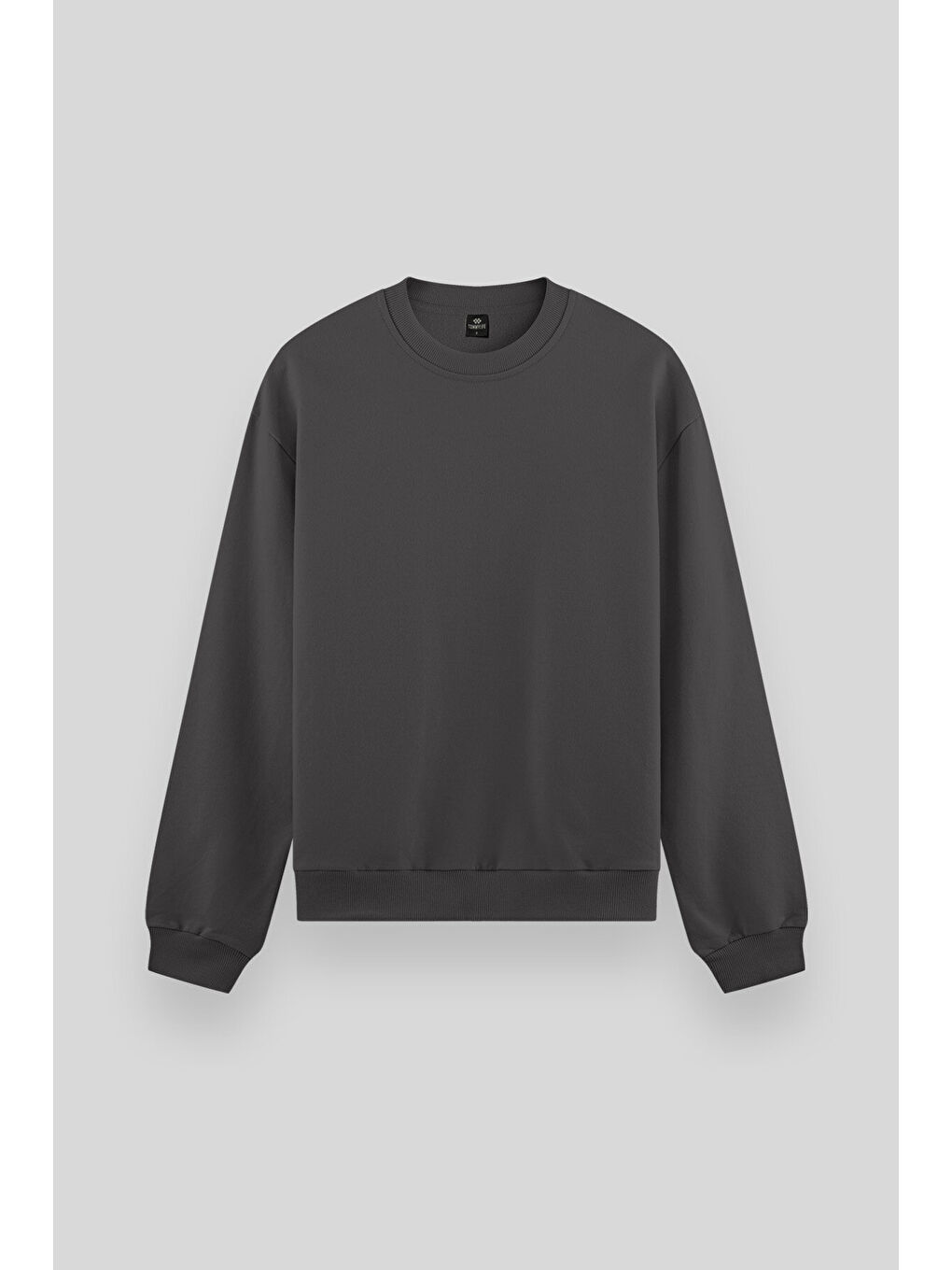 Standart Fit Basic O Yaka 2li Paket Koyu Gri-Taş Erkek Sweatshirt - 88053-3