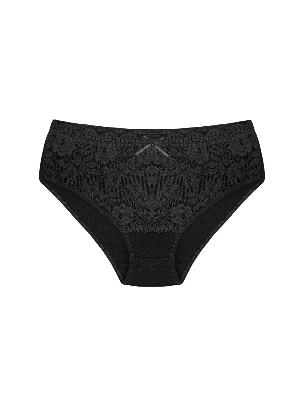 Karışık Pamuklu Ön Bel Dantel Detay Kadın Külot 9'lu-3