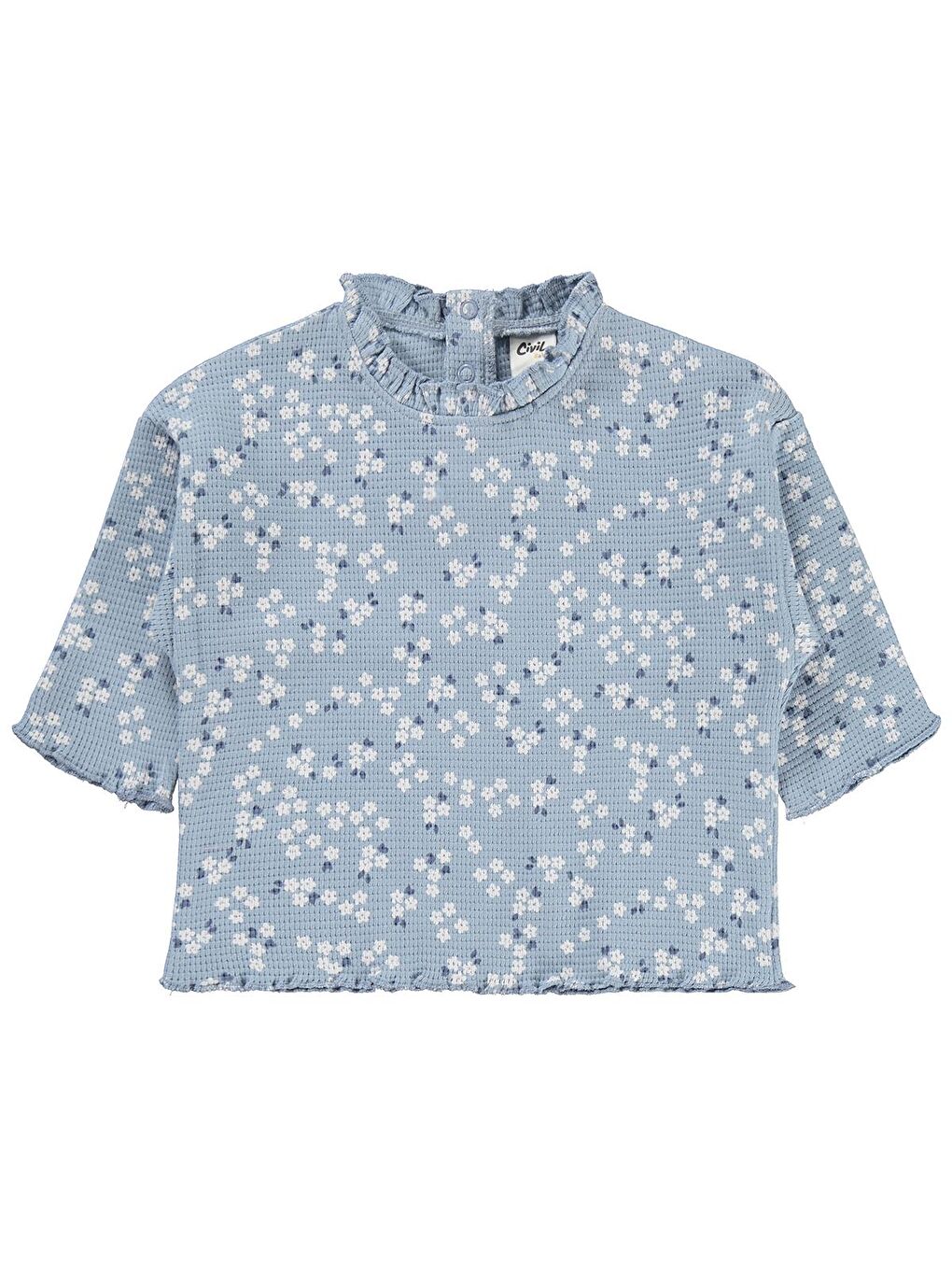 Baby Mini Çiçek Baskılı 6-18 Ay Takım - Mavi 18-24 Ay-2