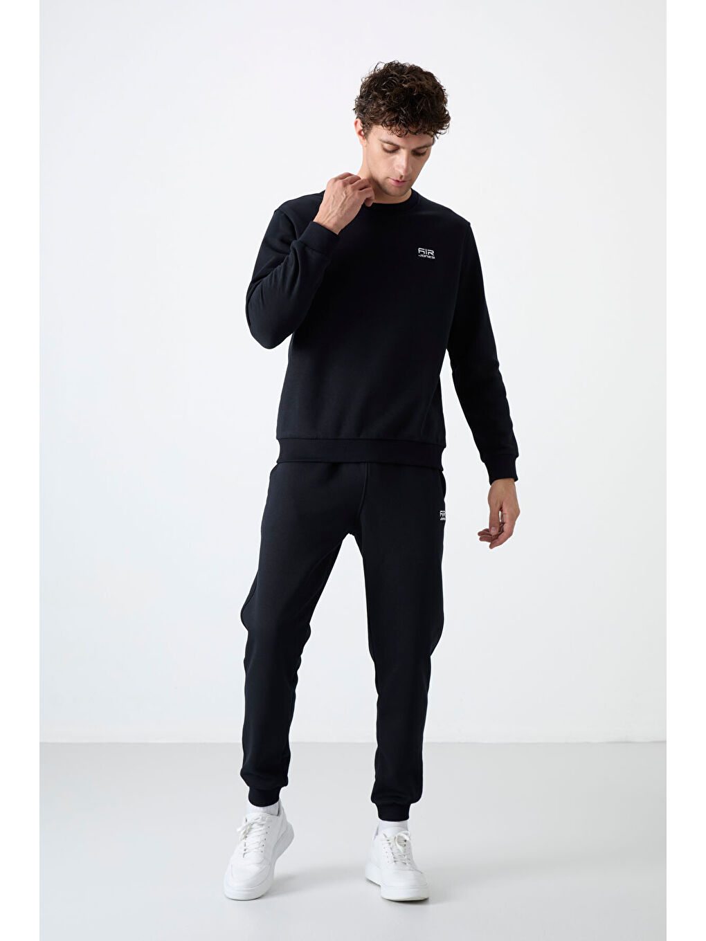 Andy Lacivert Rahat Kalıp Şardonlu Jogger Erkek Eşofman Takım - 85190