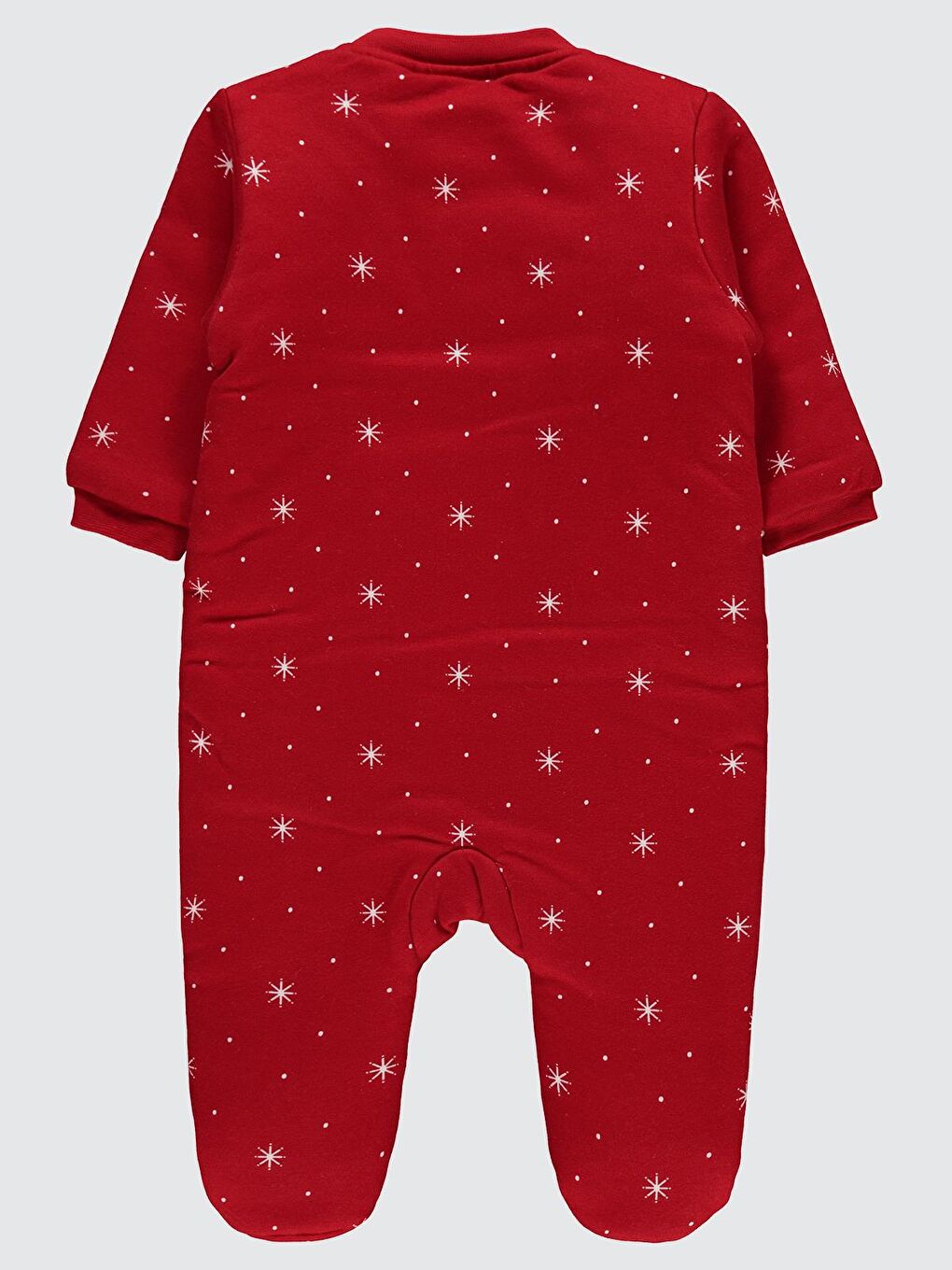 Baby Noktalı Yıldız Empirme Patikli Uyku Tulumu - Kırmızı 6-9 Ay