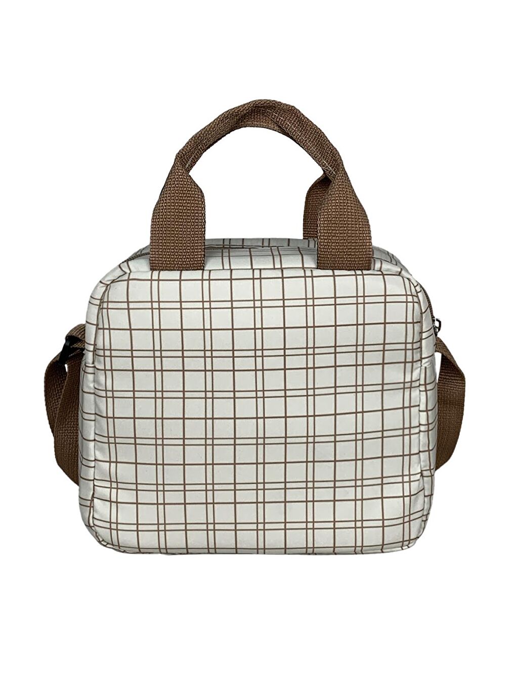 Çanta Bye Bye Lunch Omuz Askılı Beslenme Çantası ve Termos Yemek Taşıma Çantası - Bej-1