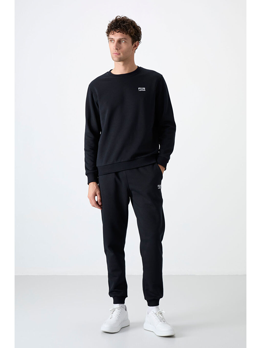 Andy Lacivert Rahat Kalıp Şardonlu Jogger Erkek Eşofman Takım - 85190-3