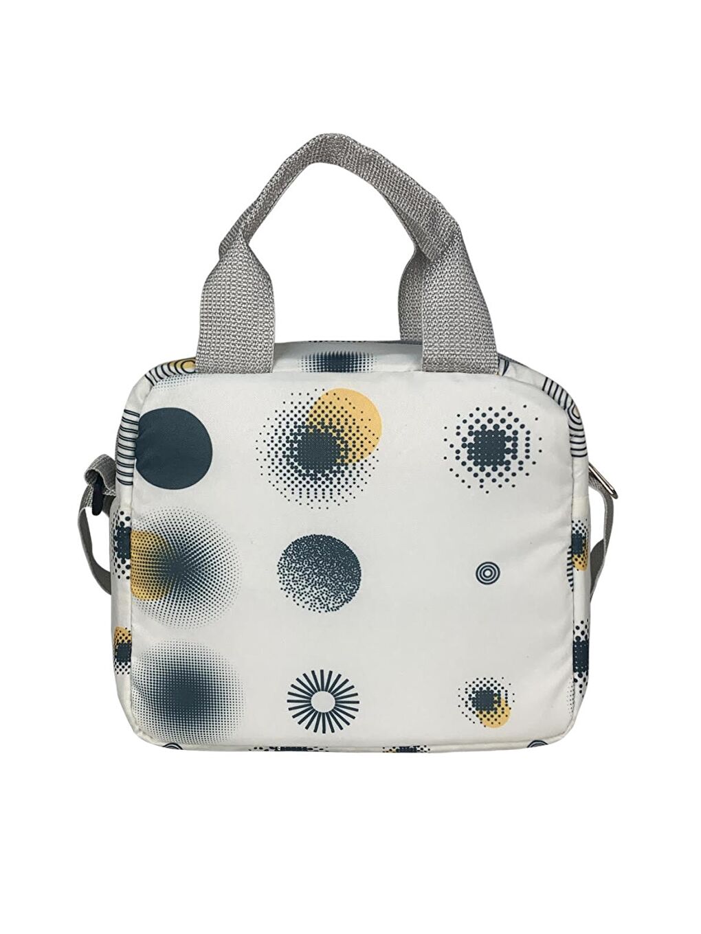 Çanta Bye Bye Lunch Omuz Askılı Beslenme Çantası ve Termos Yemek Taşıma Çantası - Gri-1