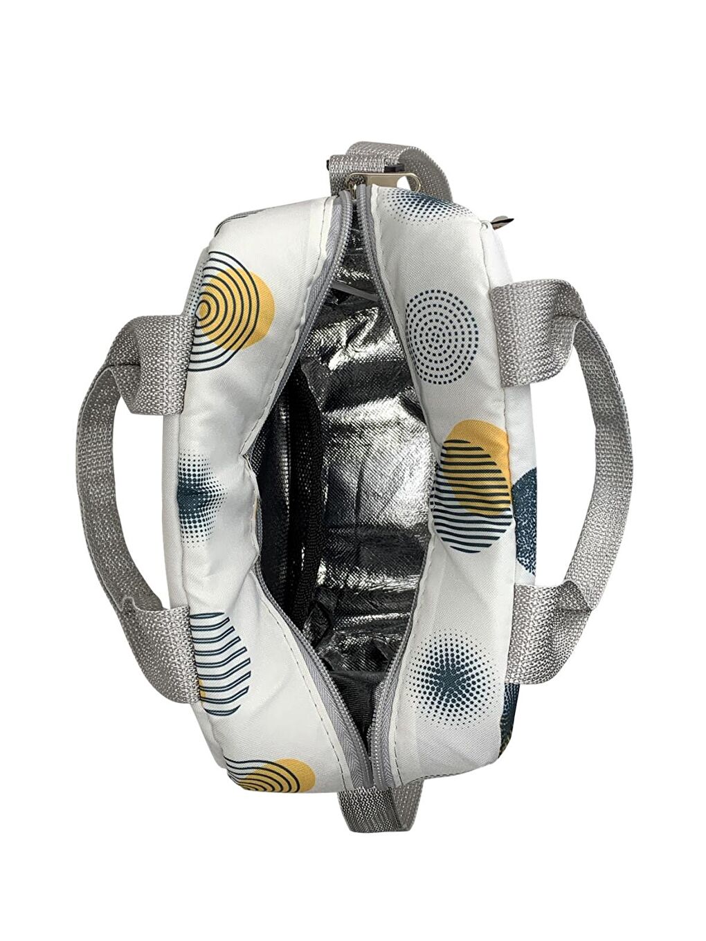 Çanta Bye Bye Lunch Omuz Askılı Beslenme Çantası ve Termos Yemek Taşıma Çantası - Gri-2