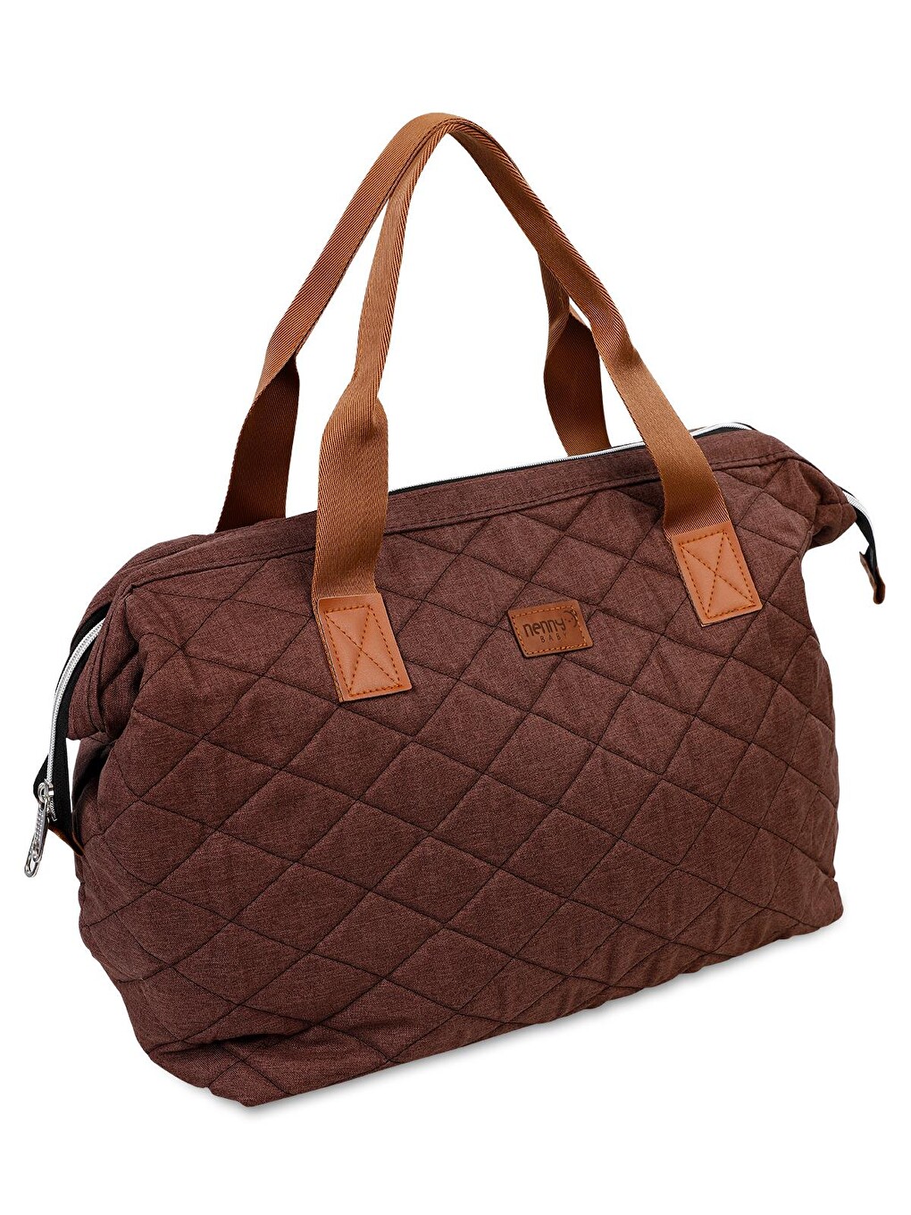 Kapitoneli Mommy Bag Anne Bebek Bakım Çantası - Kahverengi-3