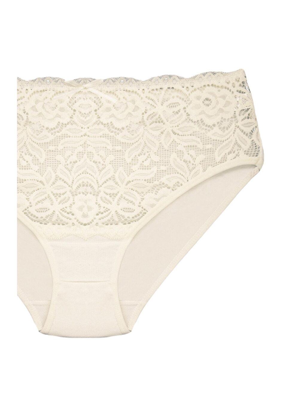 Mor Pamuklu Ön Bel Dantel Detay Kadın Külot 2'li-3