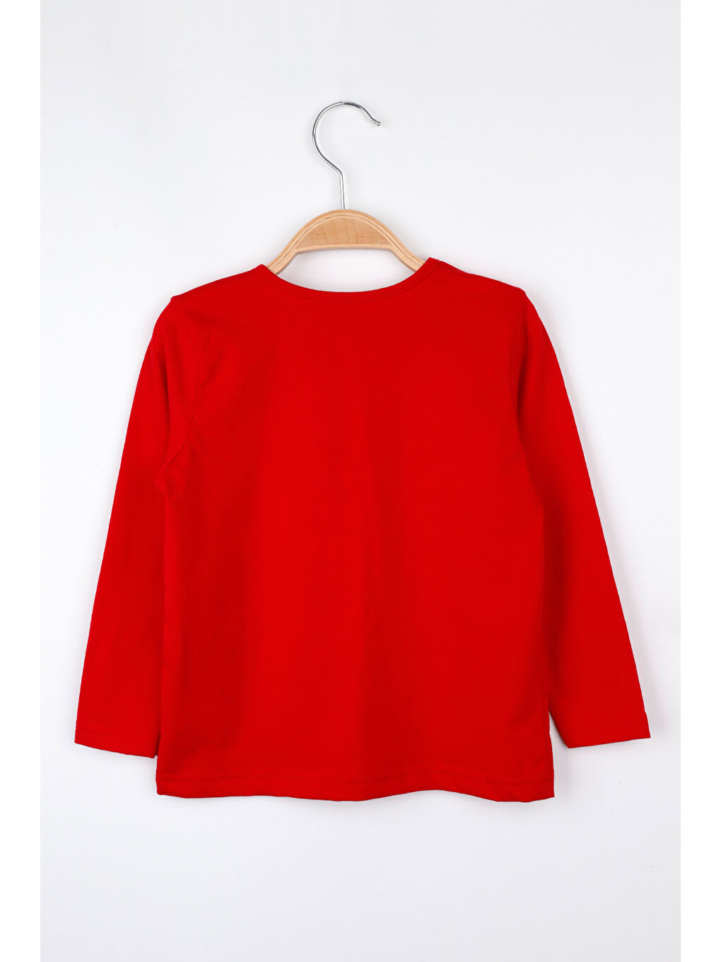 Kırmızı Atatürk Baskılı Kız Çocuk Tişört-2