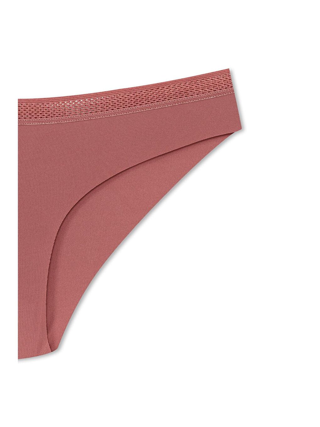 Bej İnterlok Lazer Kesim Petek Lastik Slip Kadın Külot-1