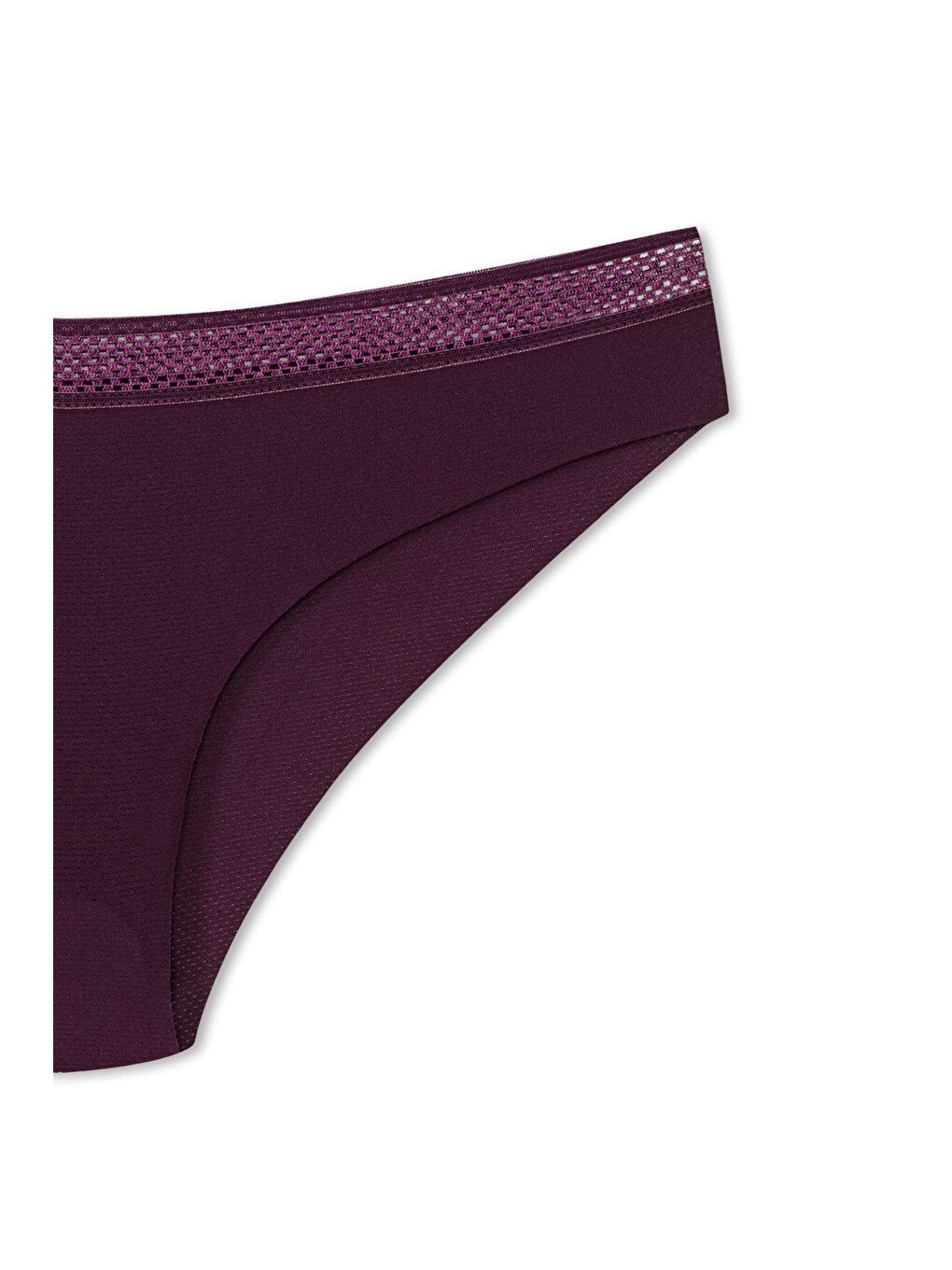Mor İnterlok Lazer Kesim Petek Lastik Slip Kadın Külot-1