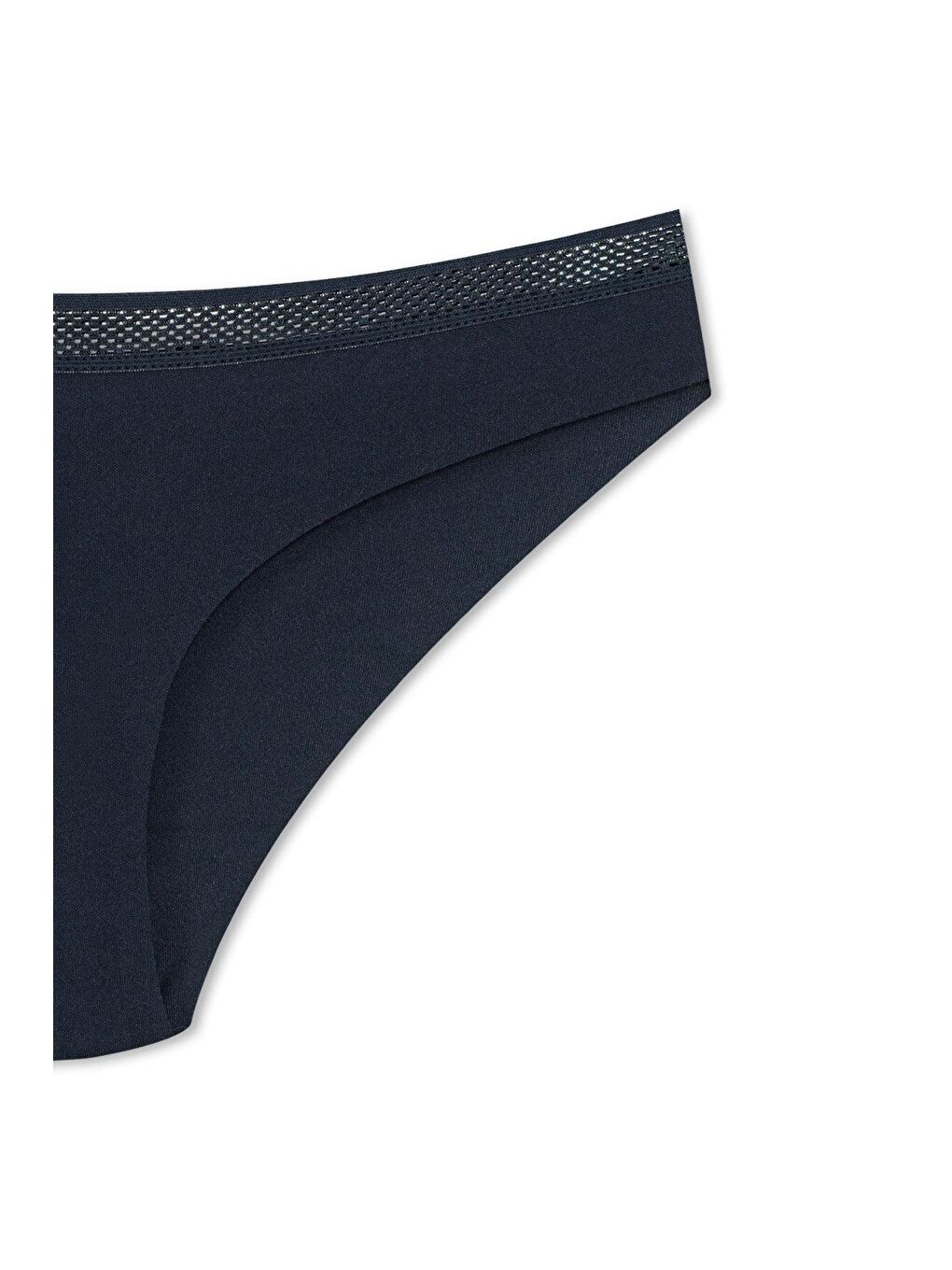 Lacivert İnterlok Lazer Kesim Petek Lastik Slip Kadın Külot-1