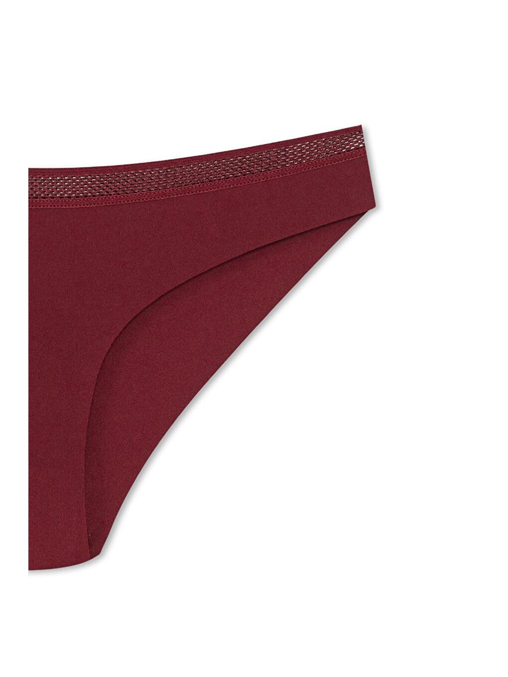 Bordo İnterlok Lazer Kesim Petek Lastik Slip Kadın Külot-1