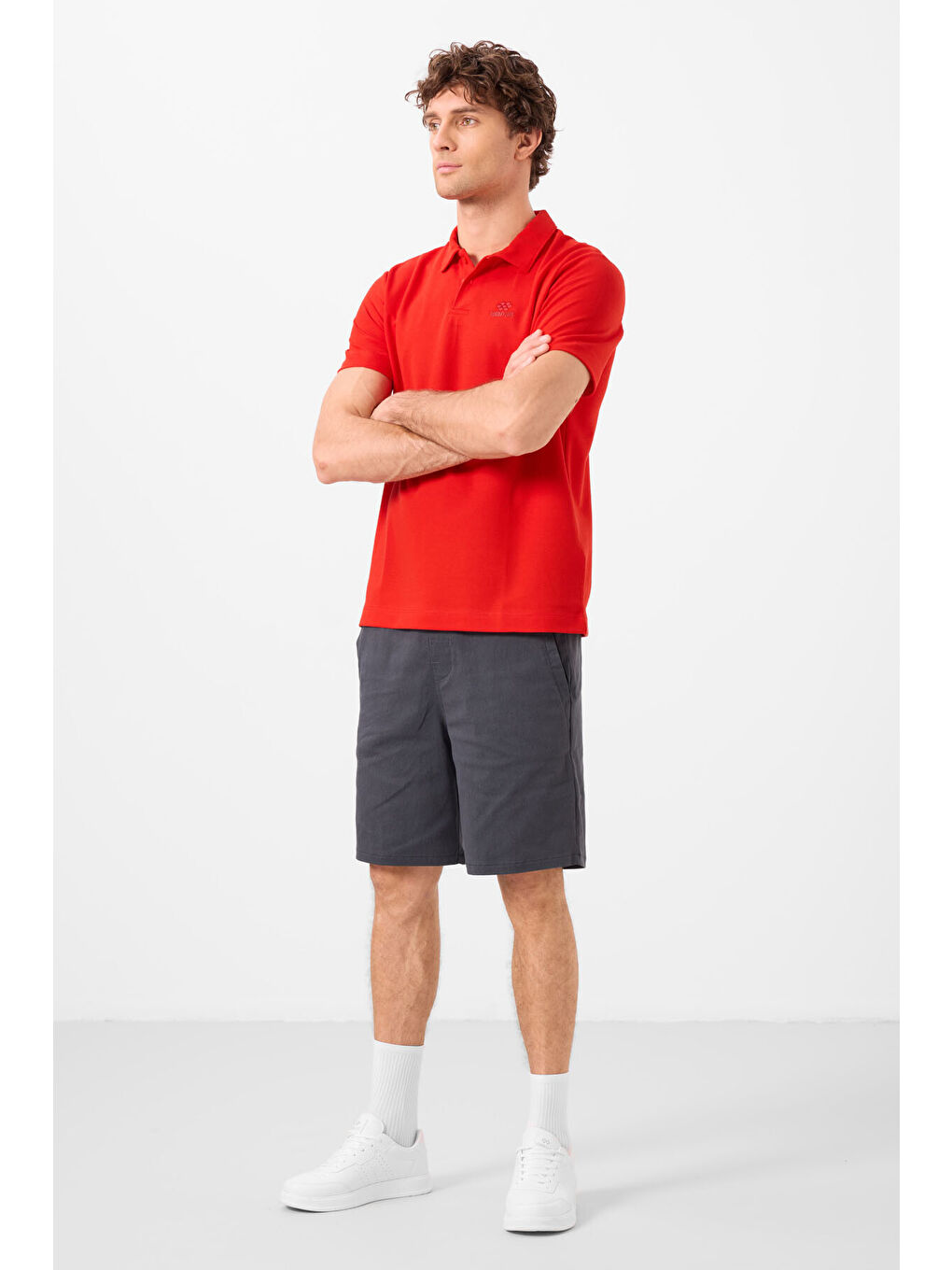 Gri Standart Fit Dokuma Hafif Esnek Chino Erkek Şort - 81292-3