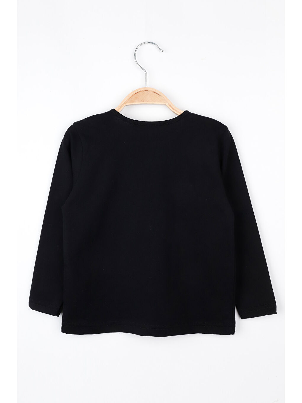 Siyah Atatürk Baskılı Kız Çocuk Tişört-3