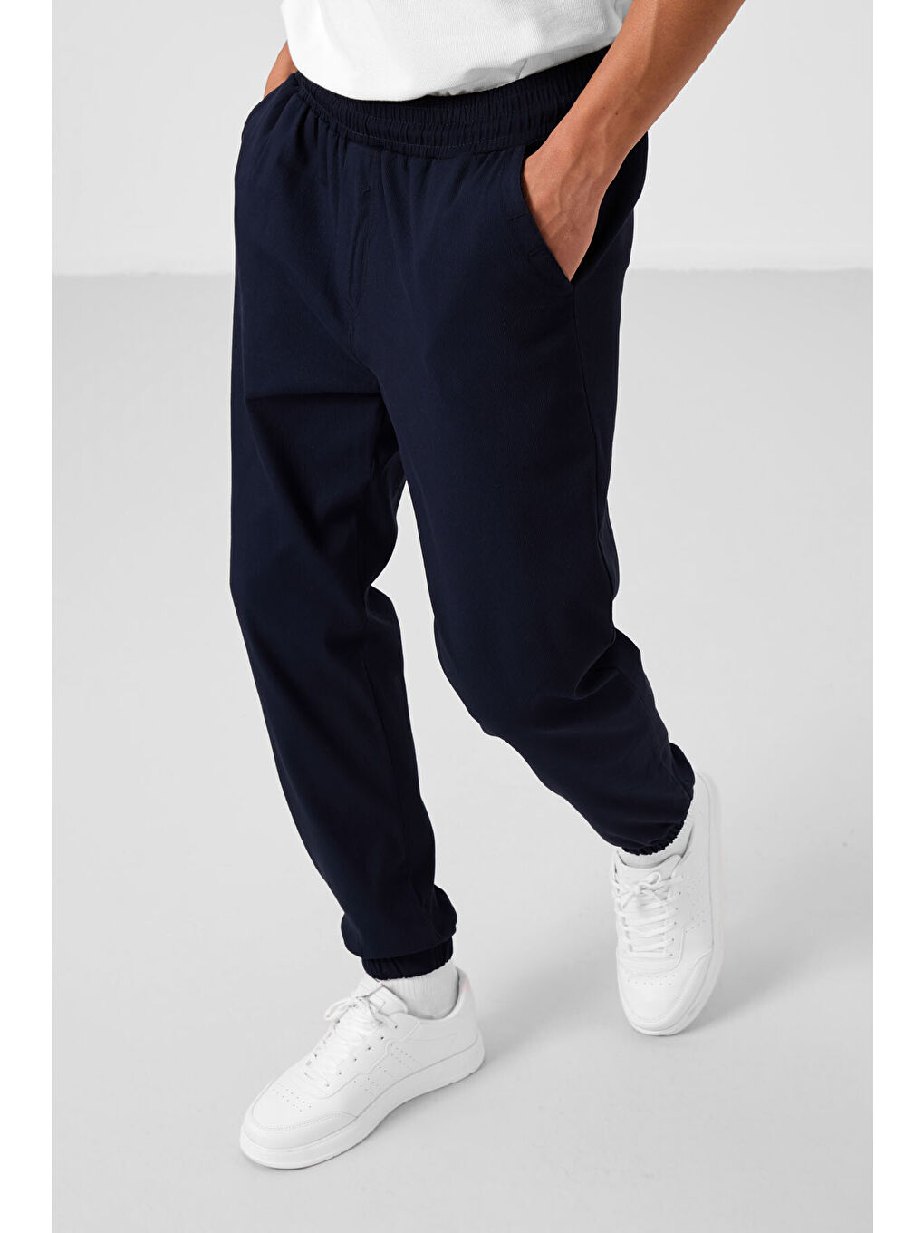 Lacivert Standart Fit Dokuma Hafif Esnek Chino  Erkek Pantolon - 82176-2