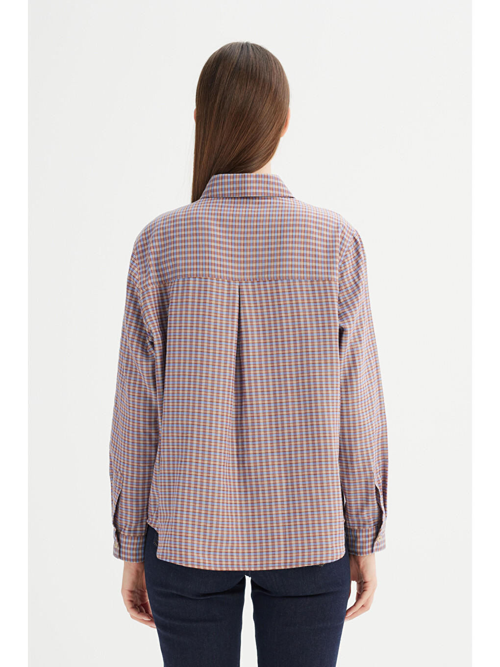 Karışık Loose Fit Rahat Kesim Çok Renkli Ekose Gömlek-4
