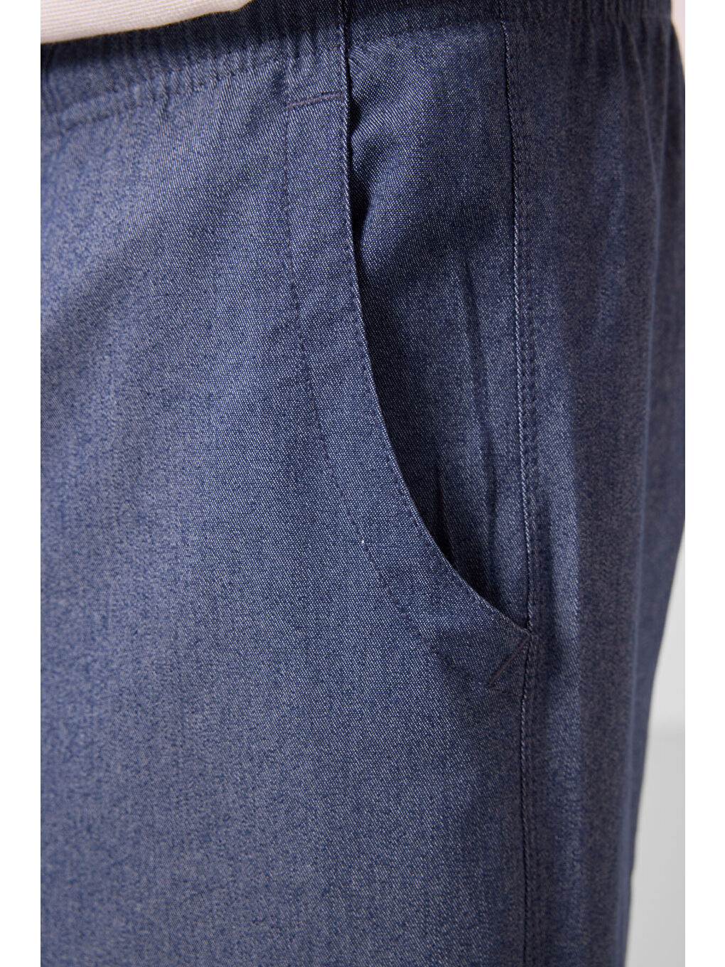 Jean Lacivert Standart Fit Dokuma Hafif Esnek Chino Erkek Şort   81293-2