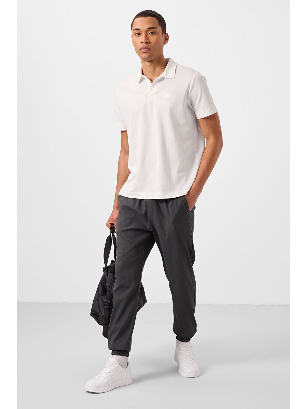 Antrasit Standart Fit Dokuma Hafif Esnek Chino  Erkek Pantolon - 82176