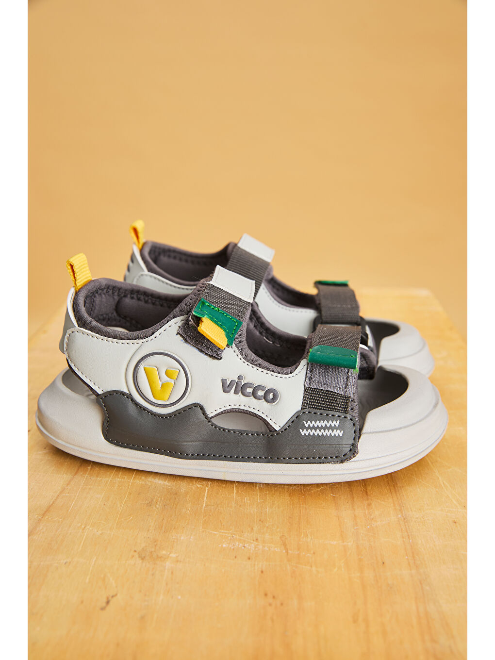 Wonder Hafif Erkek Okul Öncesi Gri Sandalet-1