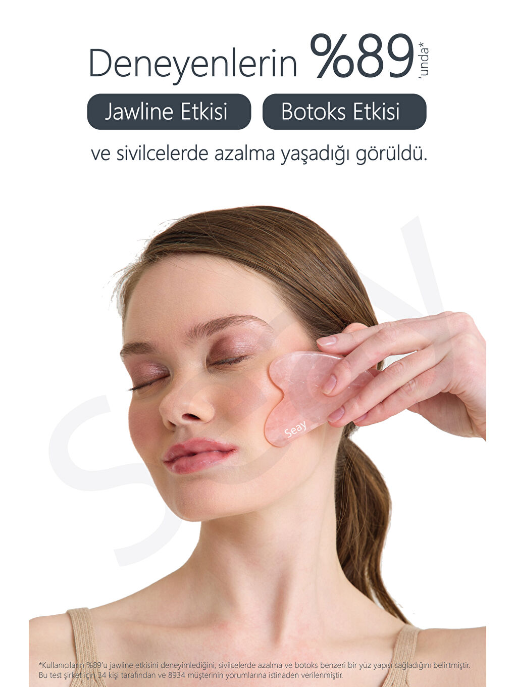 Pembe Kuvars Taşı Gua Sha Yüz Masaj Aleti Değerli Doğal Taş Sertifikalı-1