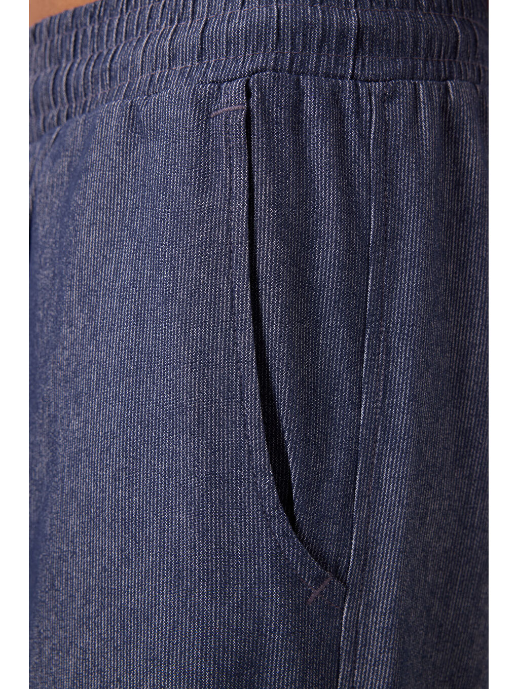 Jean Lacivert Standart Fit Dokuma Hafif Esnek Chino Erkek Şort   81289-3