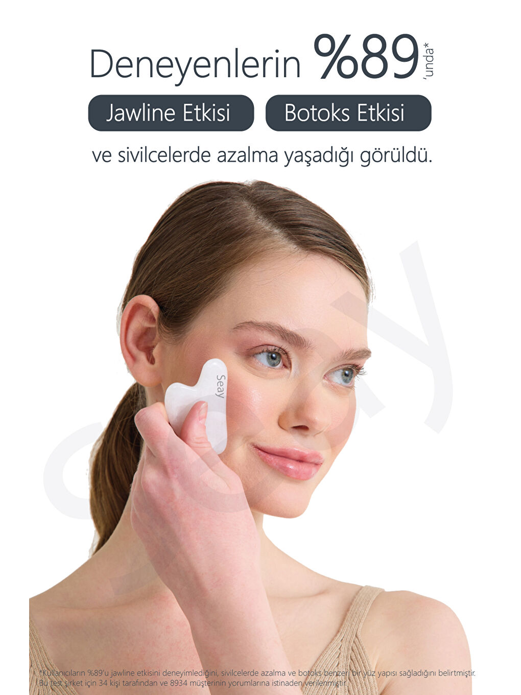 Kristal Kuvars Kalp Gua Sha Yüz Masaj Aleti Değerli Doğal Taş Sertifikalı-1