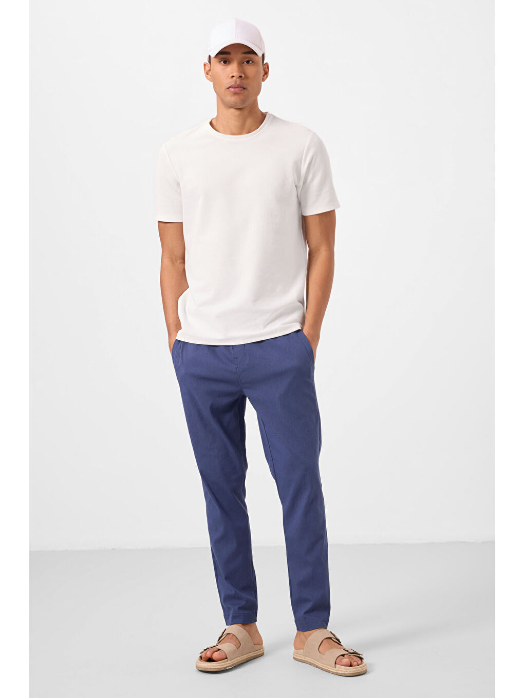 Mavi Parlament Standart Fit Dokuma Hafif Esnek Chino  Erkek Pantolon - 82179