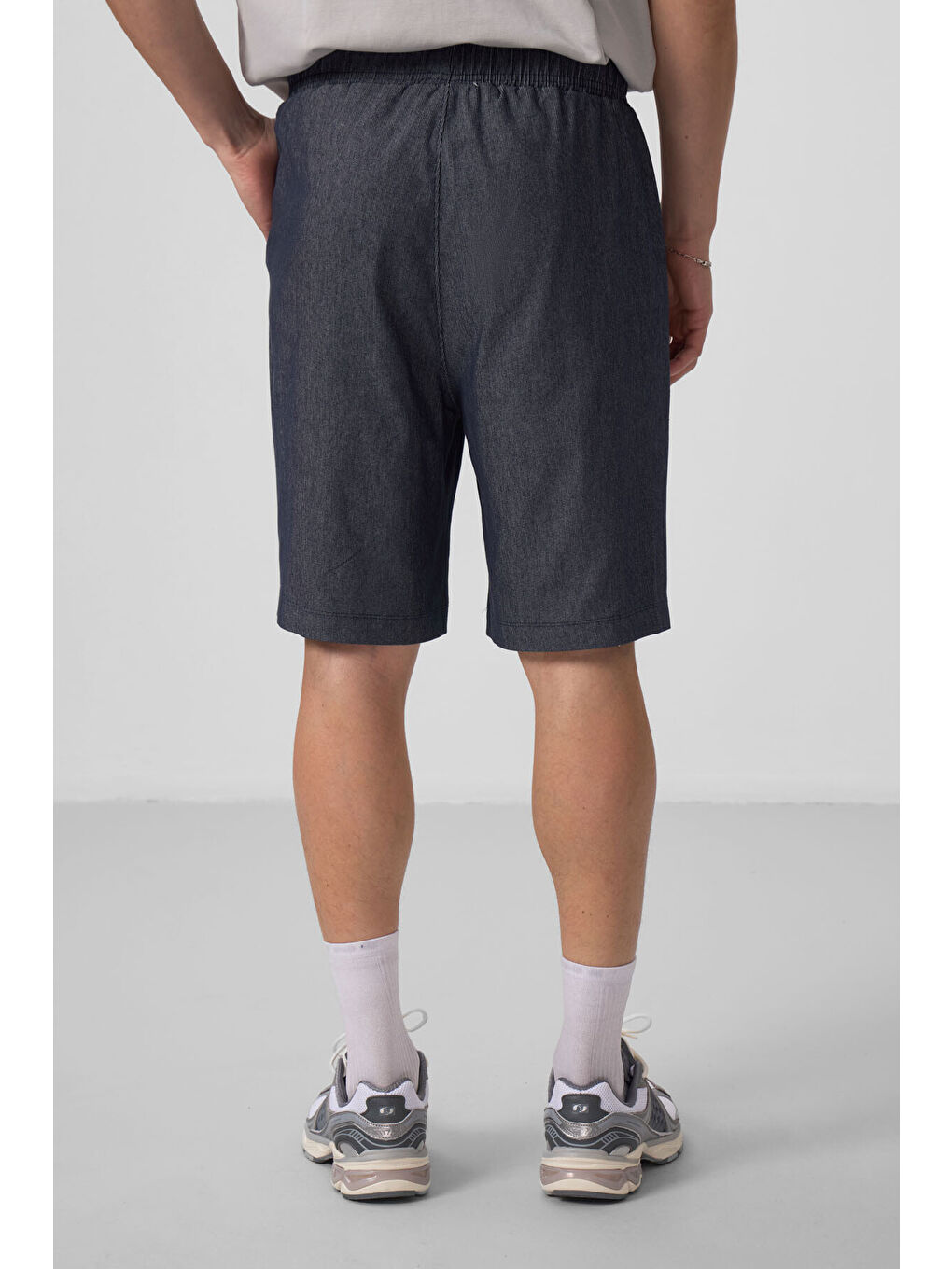 Jean Lacivert Standart Fit Dokuma Hafif Esnek Chino Şort   81290-4