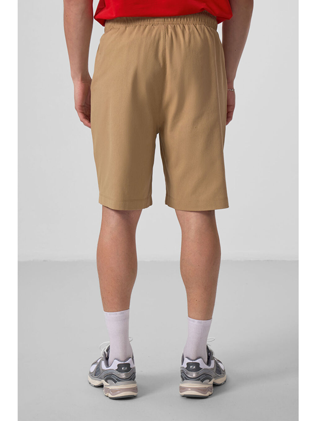 Koyu Bej Standart Fit Dokuma Hafif Esnek Chino Şort - 81290-4