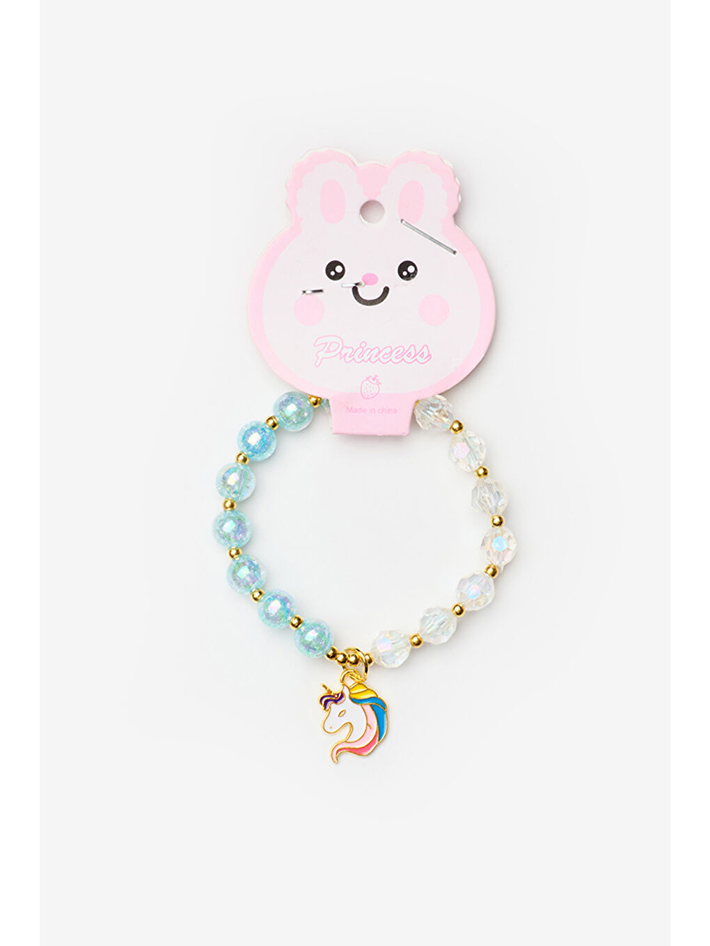 Mavi Figürlü Kız Çocuk Boncuk Bileklik