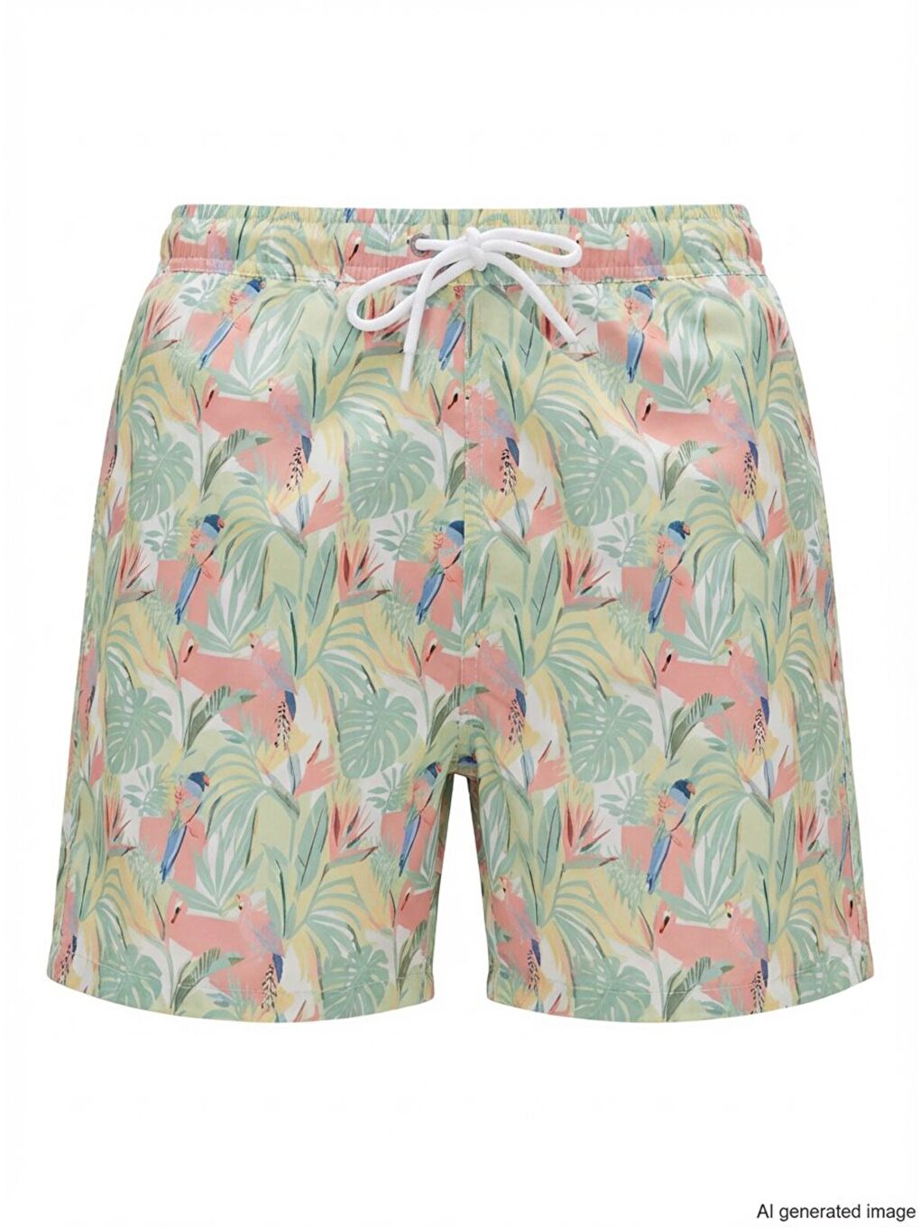 Karışık Parrot Erkek Beyaz Mayoşort