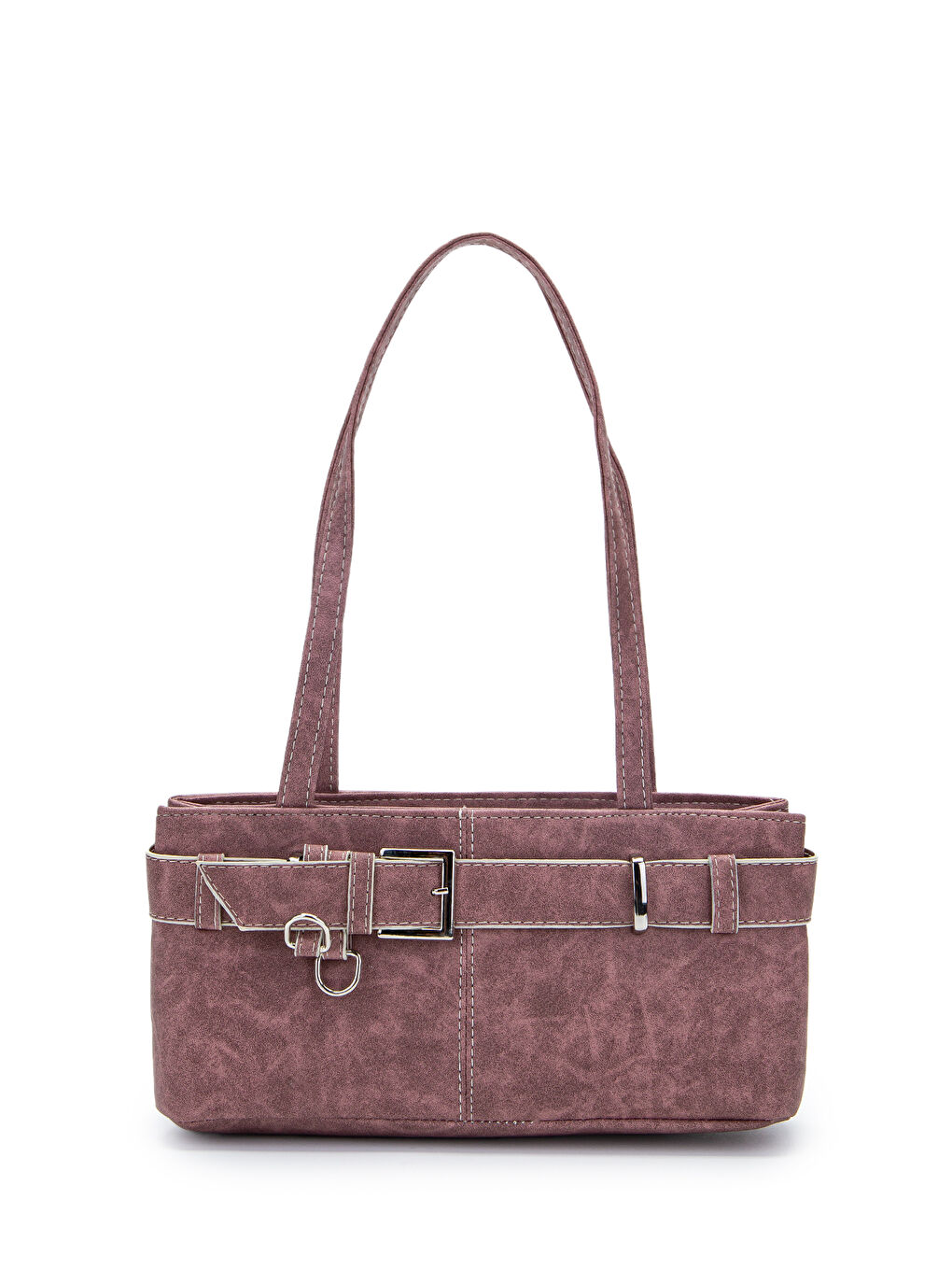 Kemer Detaylı Kadın Kol Çanta Birdy Mürdüm