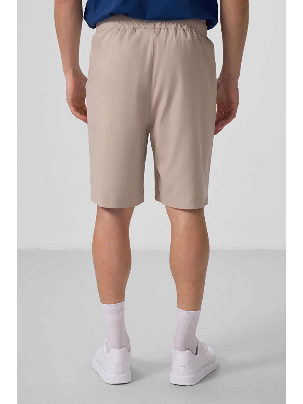 Bej Taş Standart Fit Dokuma Hafif Esnek Chino Şort - 81290-4