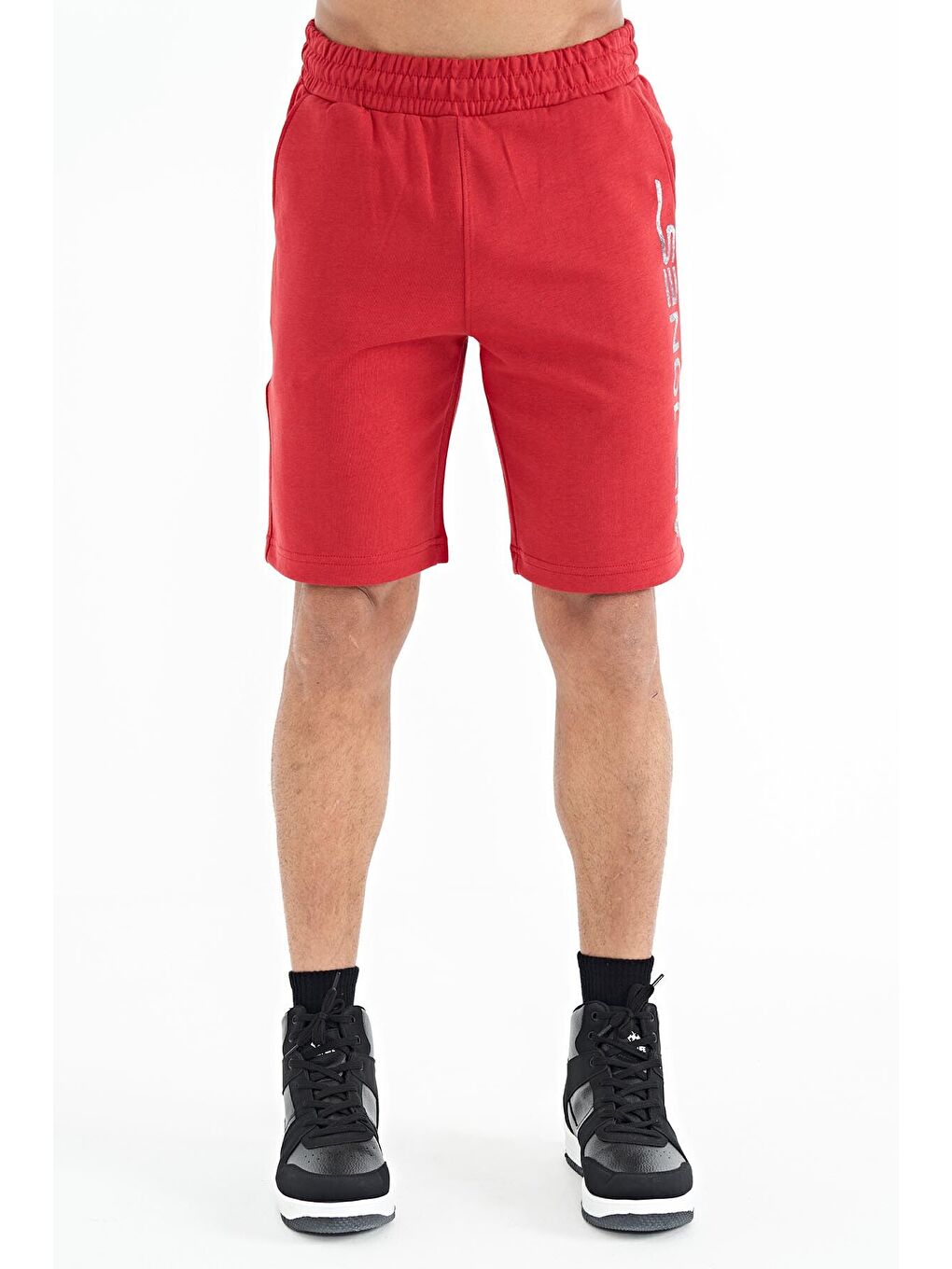 Alva Kırmızı Baskılı Erkek Şort - 81245-1